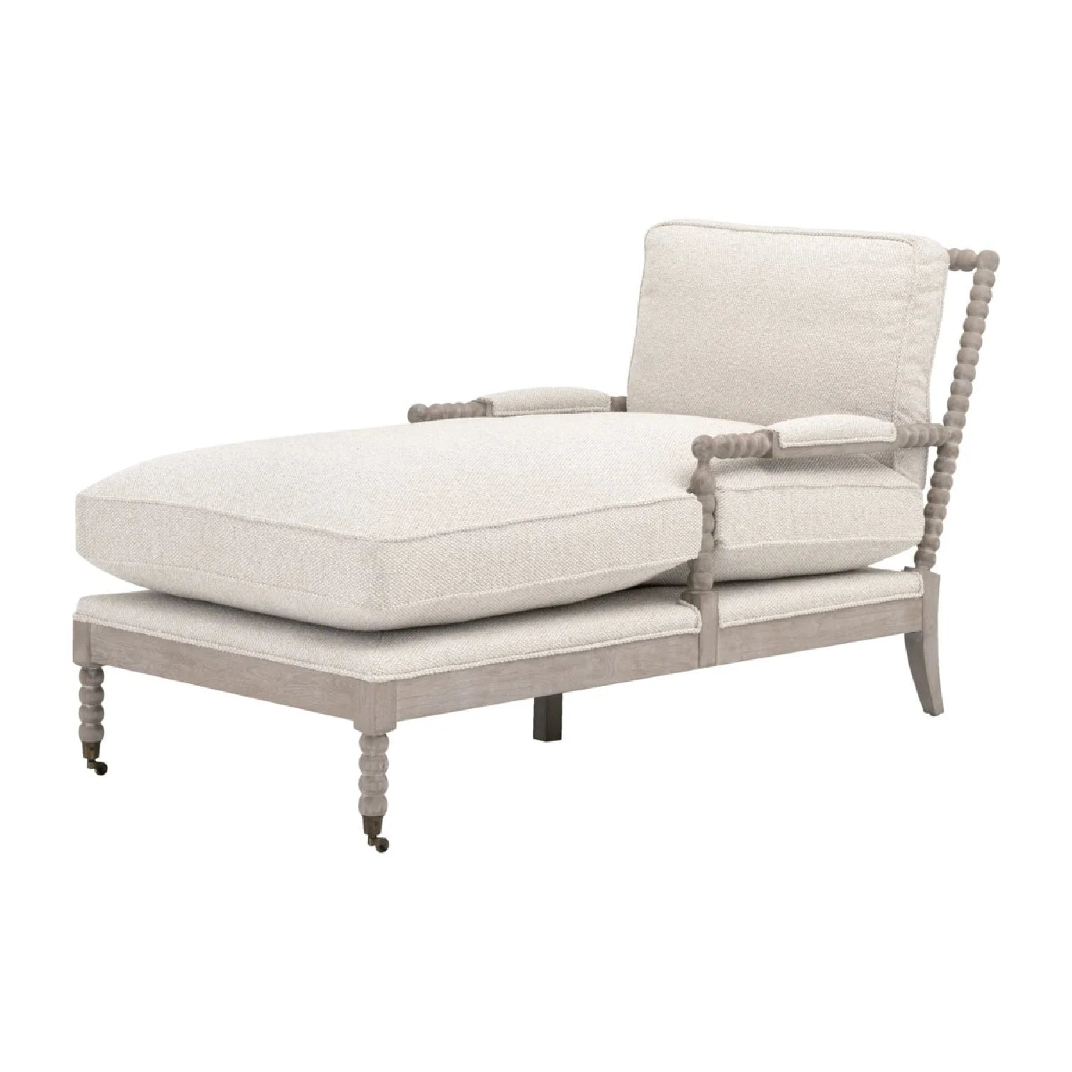 Luxury Solid Oak Chaise Lounge Modern Italian Style for Villa