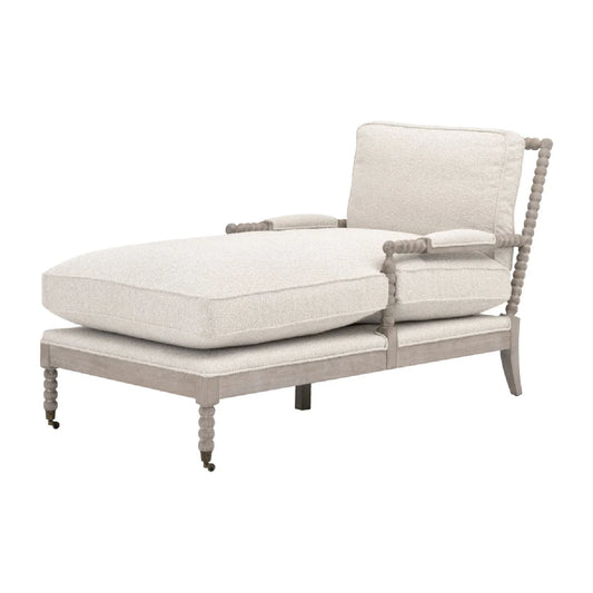 Luxury Solid Oak Chaise Lounge Modern Italian Style for Villa