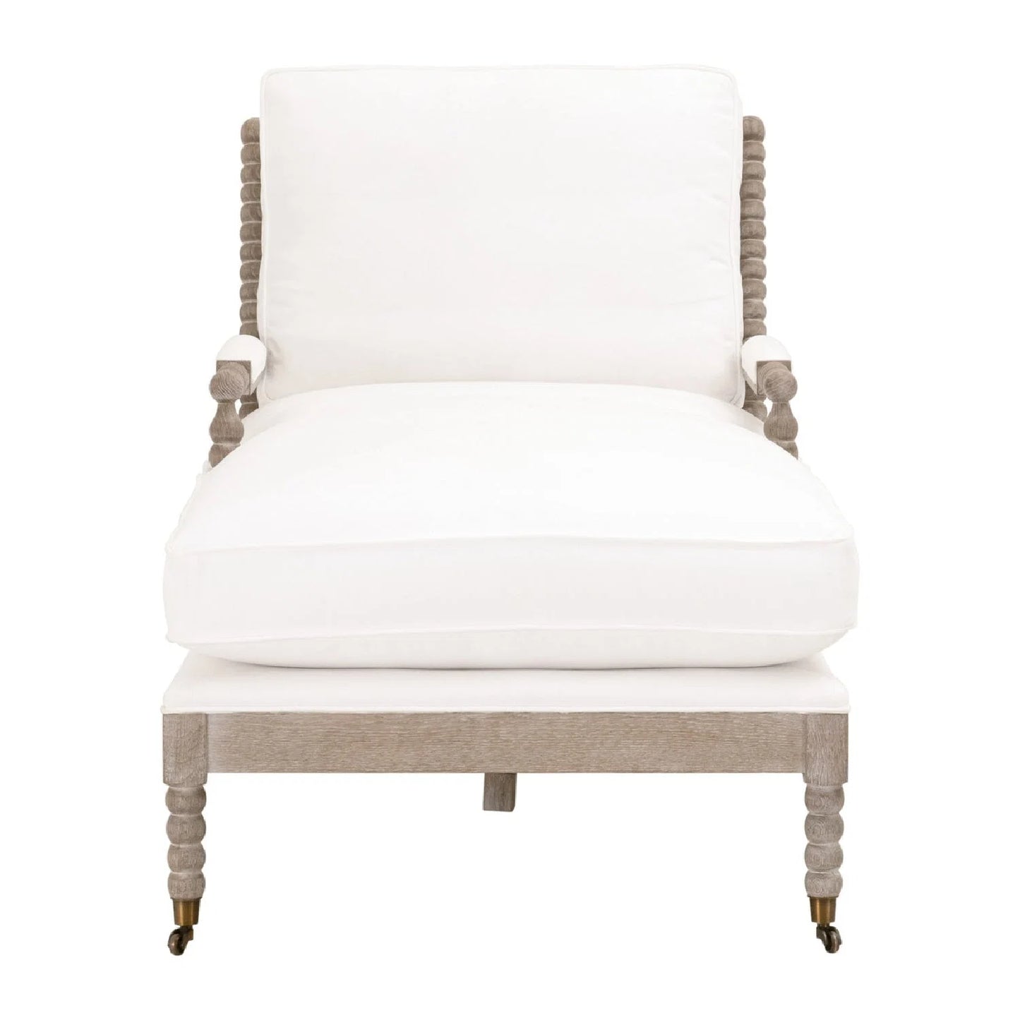 Luxury Solid Oak Chaise Lounge Modern Italian Style for Villa