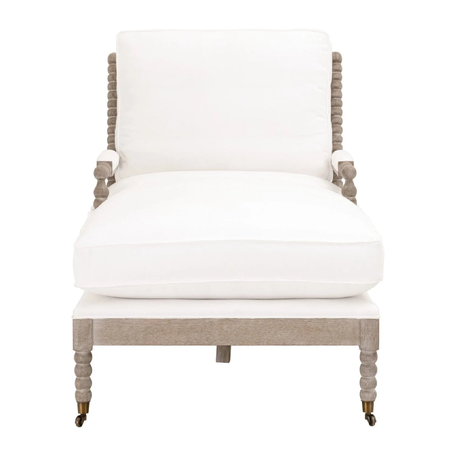 Luxury Solid Oak Chaise Lounge Modern Italian Style for Villa
