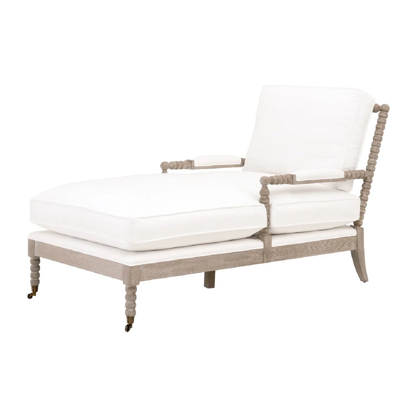 Luxury Solid Oak Chaise Lounge Modern Italian Style for Villa