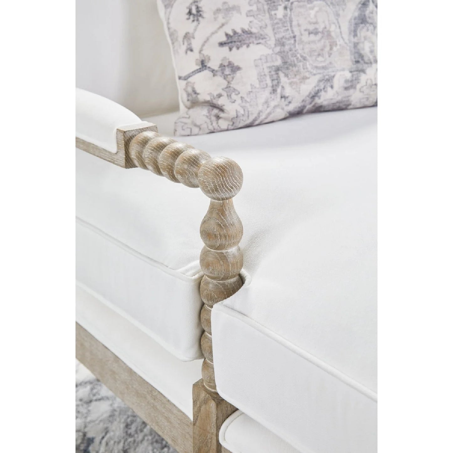 Luxury Solid Oak Chaise Lounge Modern Italian Style for Villa