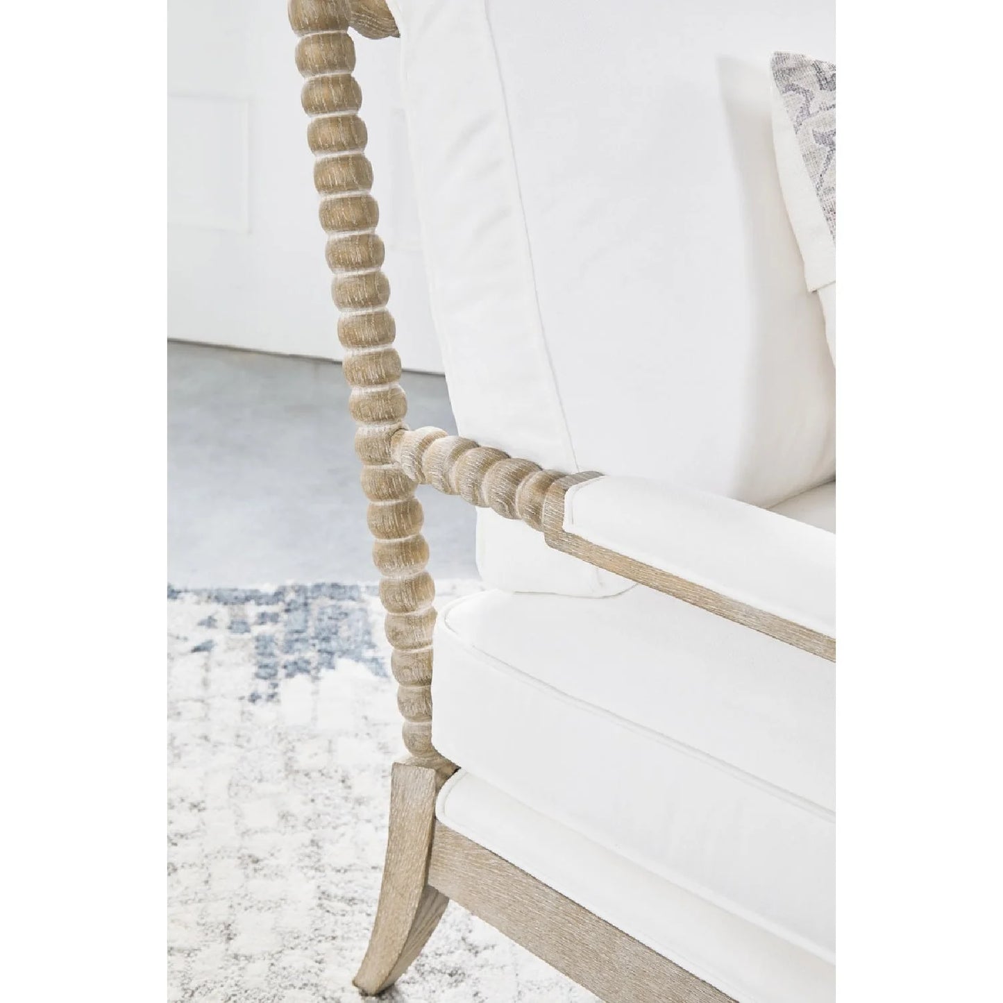 Luxury Solid Oak Chaise Lounge Modern Italian Style for Villa