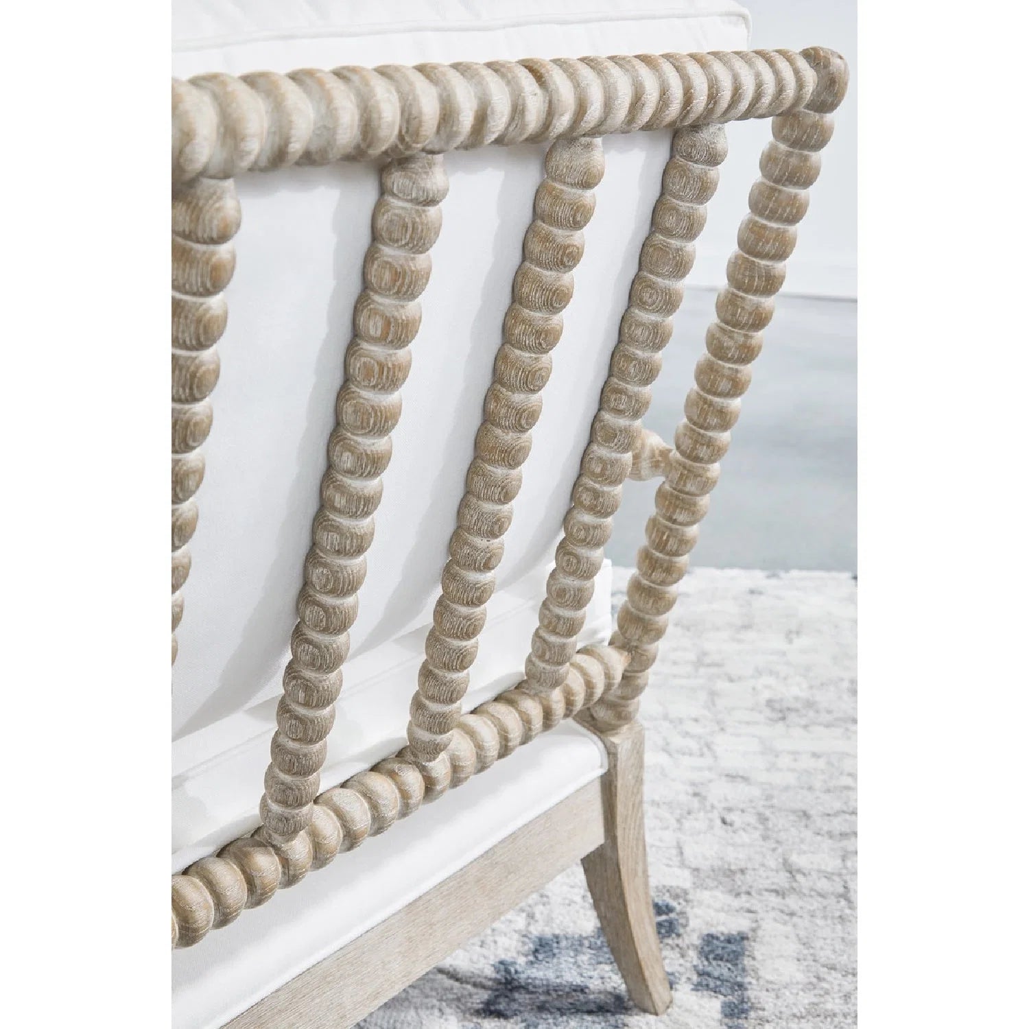 Luxury Solid Oak Chaise Lounge Modern Italian Style for Villa