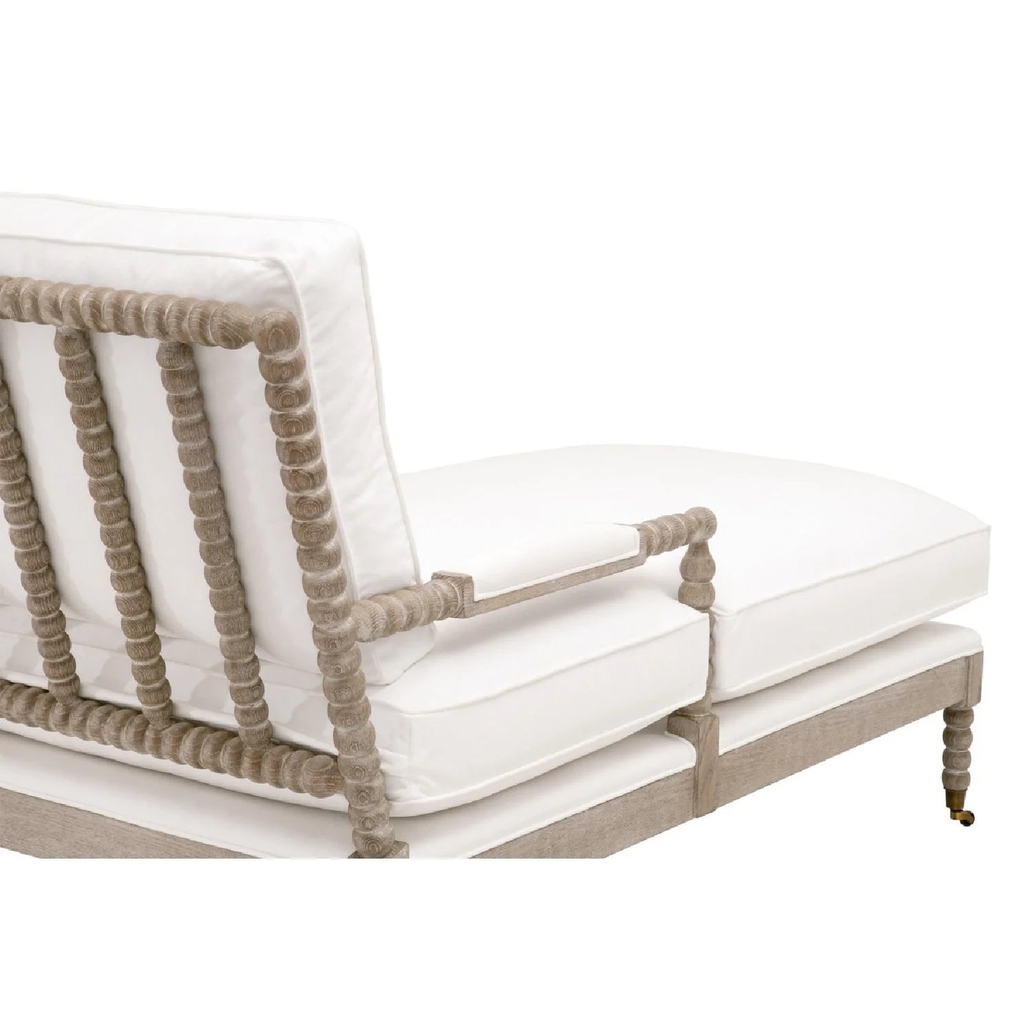 Luxury Solid Oak Chaise Lounge Modern Italian Style for Villa
