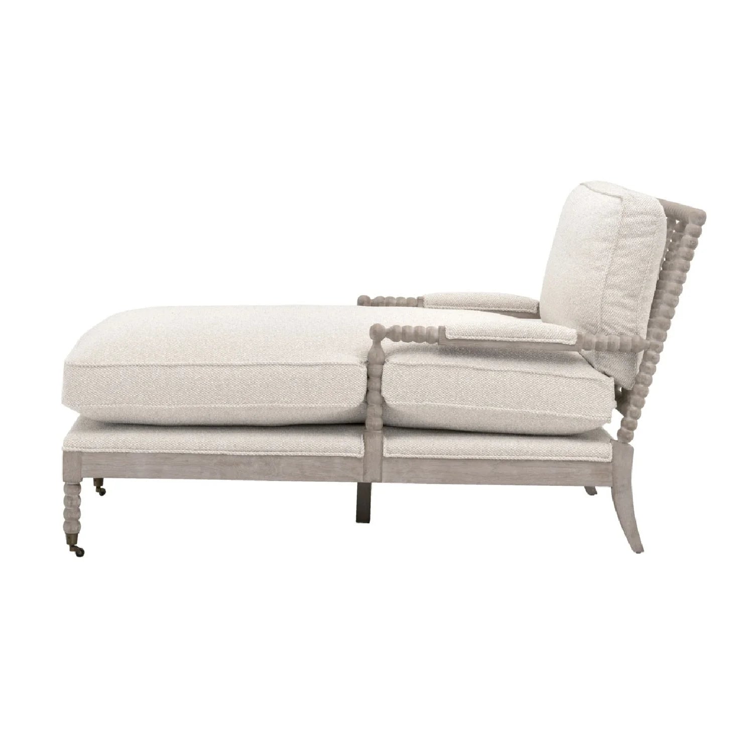Luxury Solid Oak Chaise Lounge Modern Italian Style for Villa