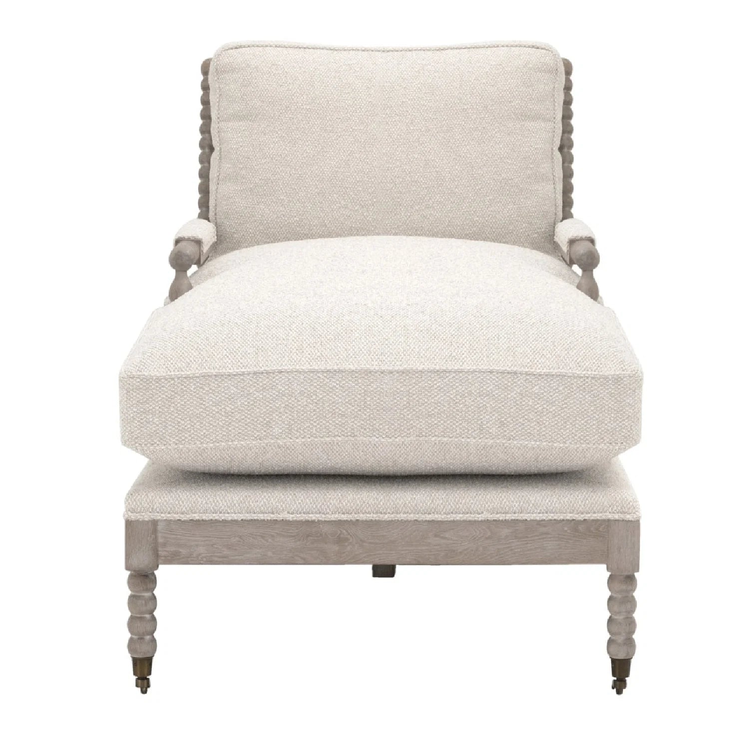 Luxury Solid Oak Chaise Lounge Modern Italian Style for Villa