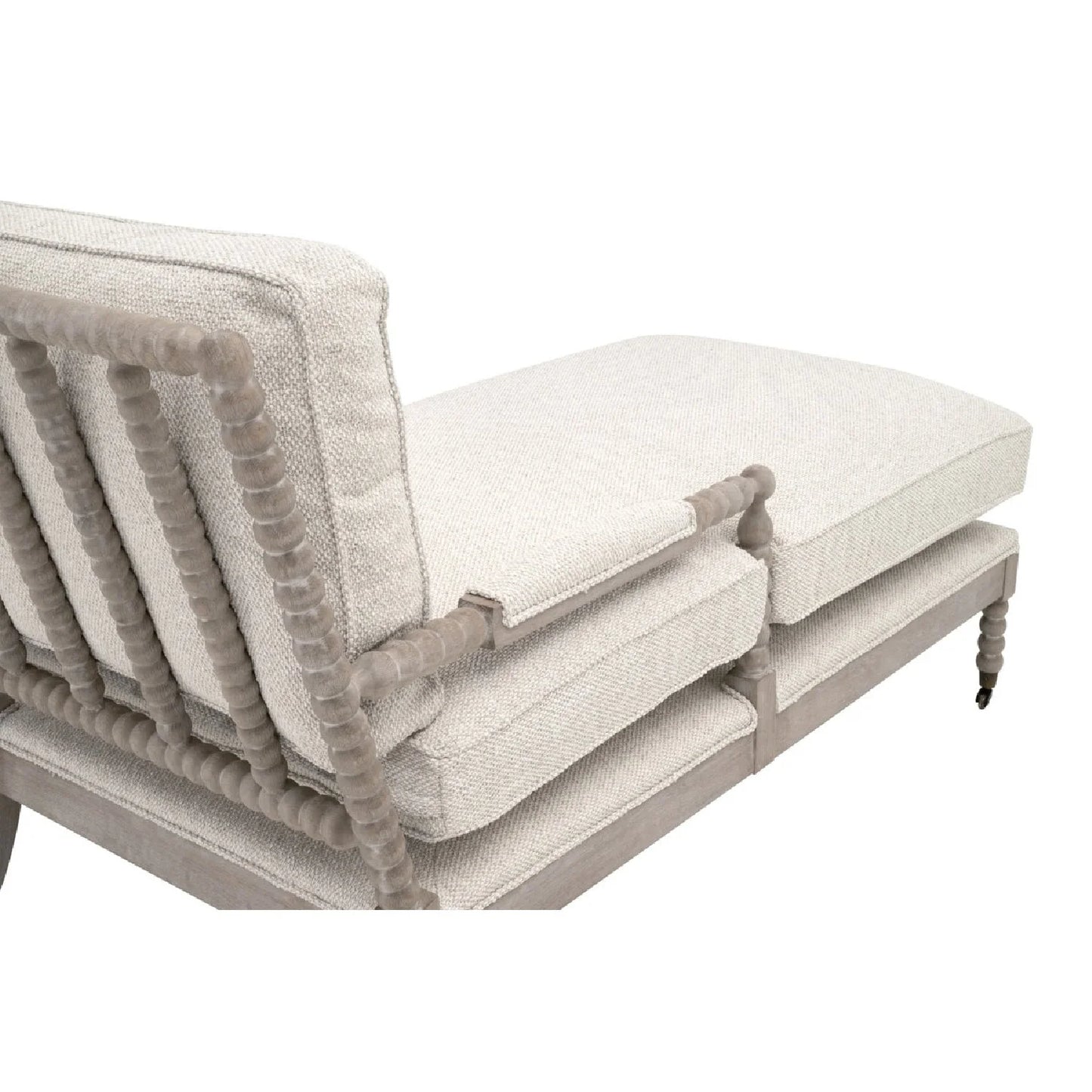 Luxury Solid Oak Chaise Lounge Modern Italian Style for Villa