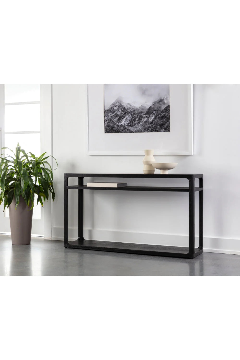 Luxury Solid Oak Console Table Modern Italian Style for Villa