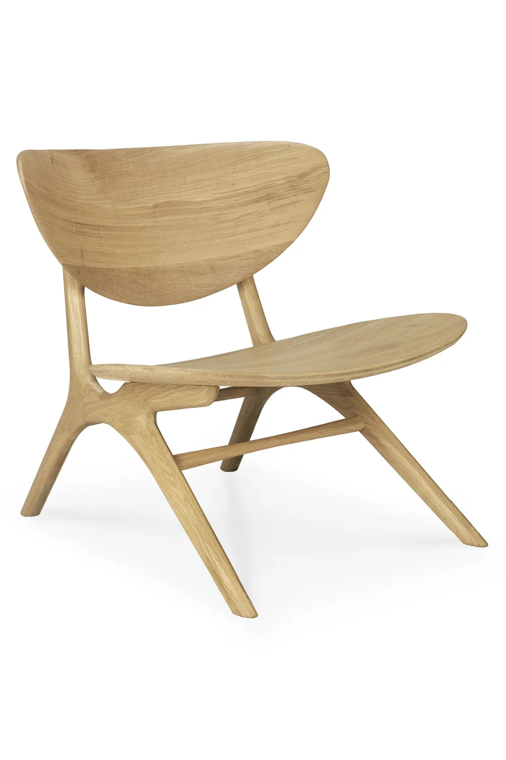 Luxury Solid Oak Lounge Chair Modern Italian Style for Villa