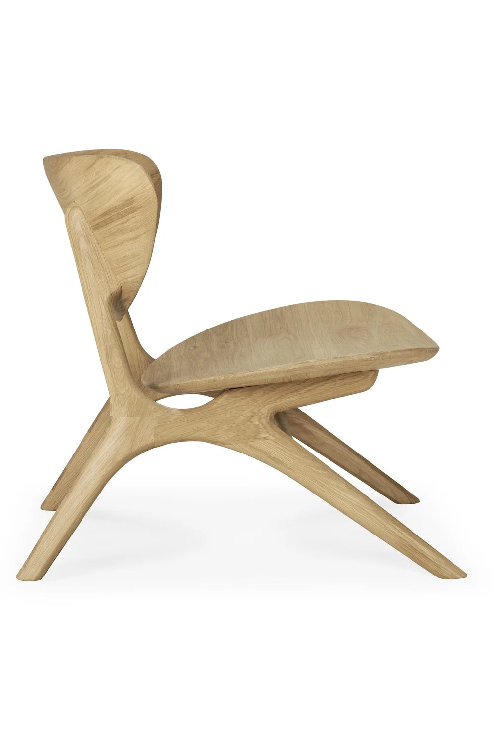 Luxury Solid Oak Lounge Chair Modern Italian Style for Villa