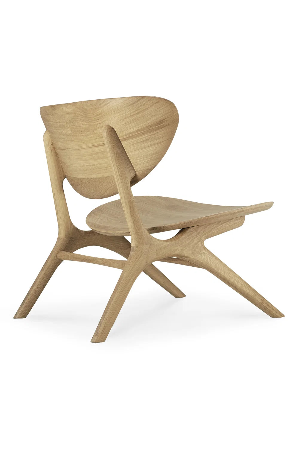 Luxury Solid Oak Lounge Chair Modern Italian Style for Villa
