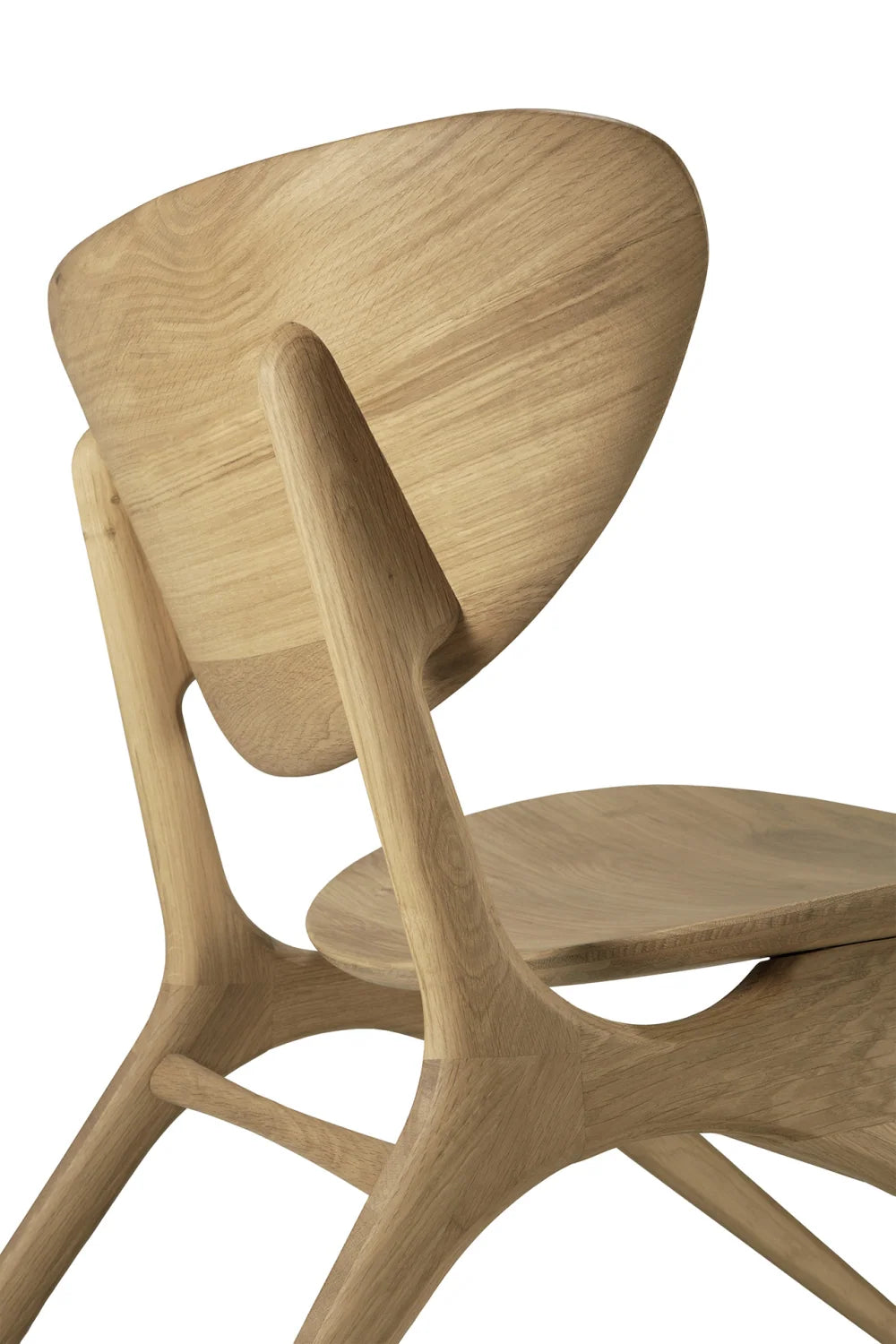 Luxury Solid Oak Lounge Chair Modern Italian Style for Villa