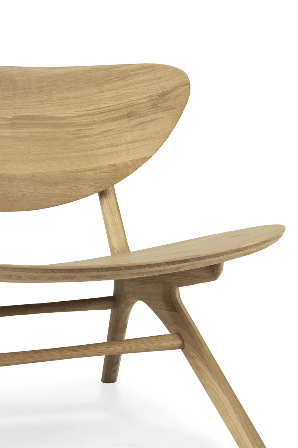 Luxury Solid Oak Lounge Chair Modern Italian Style for Villa