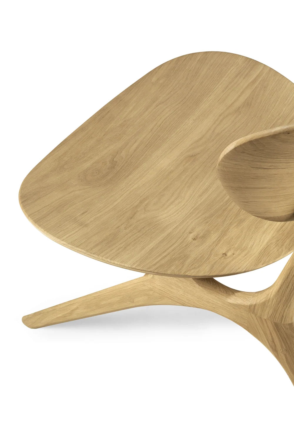 Luxury Solid Oak Lounge Chair Modern Italian Style for Villa