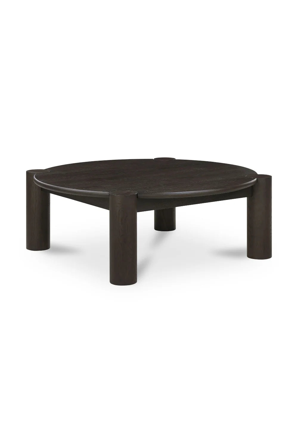 Luxury Solid Oak Round Coffee Table Modern Italian Style for Villa