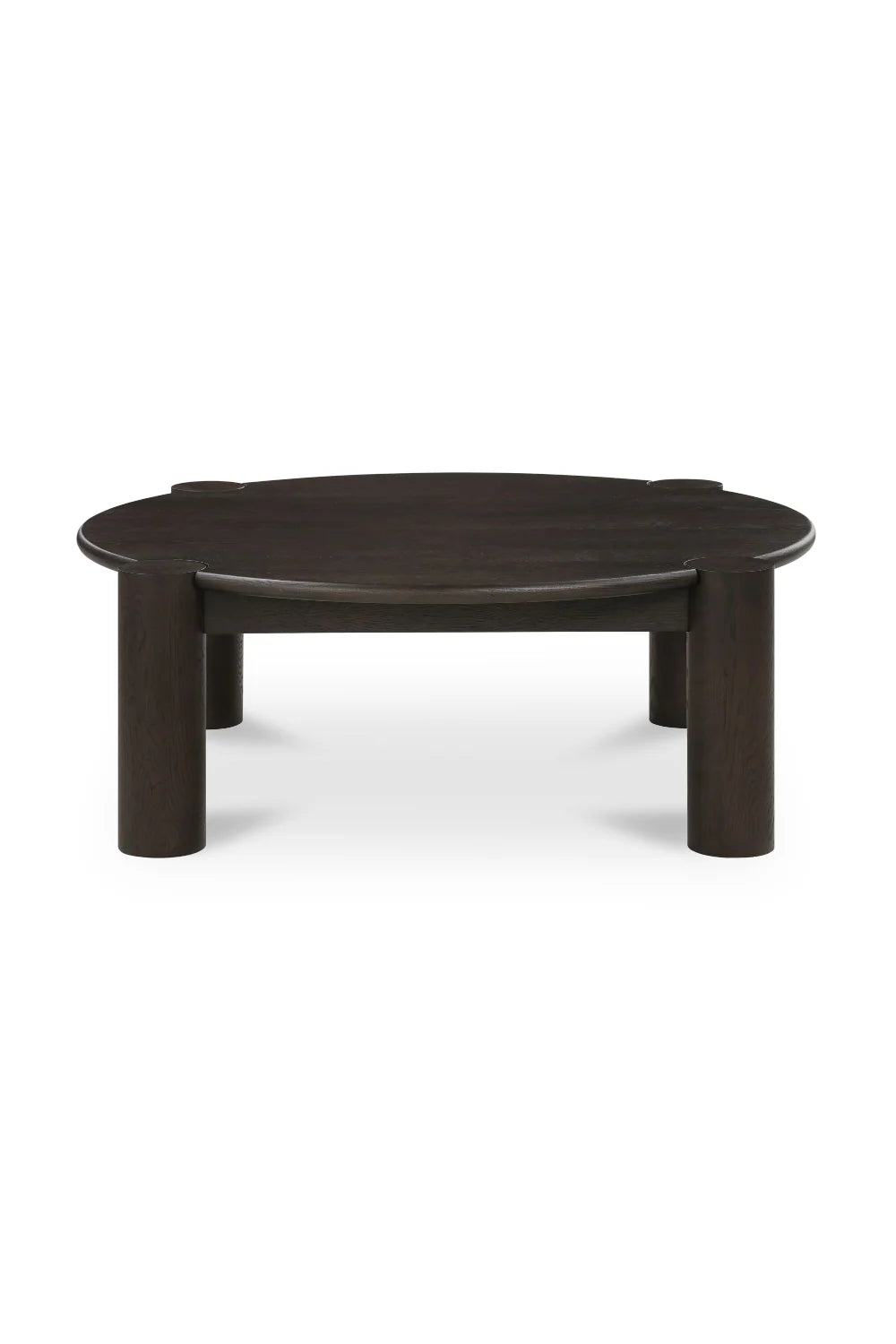 Luxury Solid Oak Round Coffee Table Modern Italian Style for Villa
