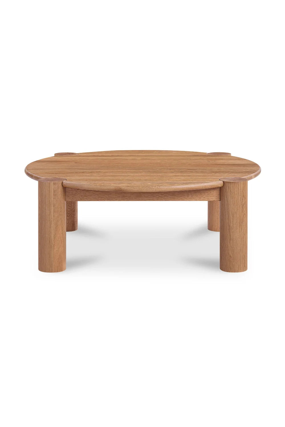 Luxury Solid Oak Round Coffee Table Modern Italian Style for Villa