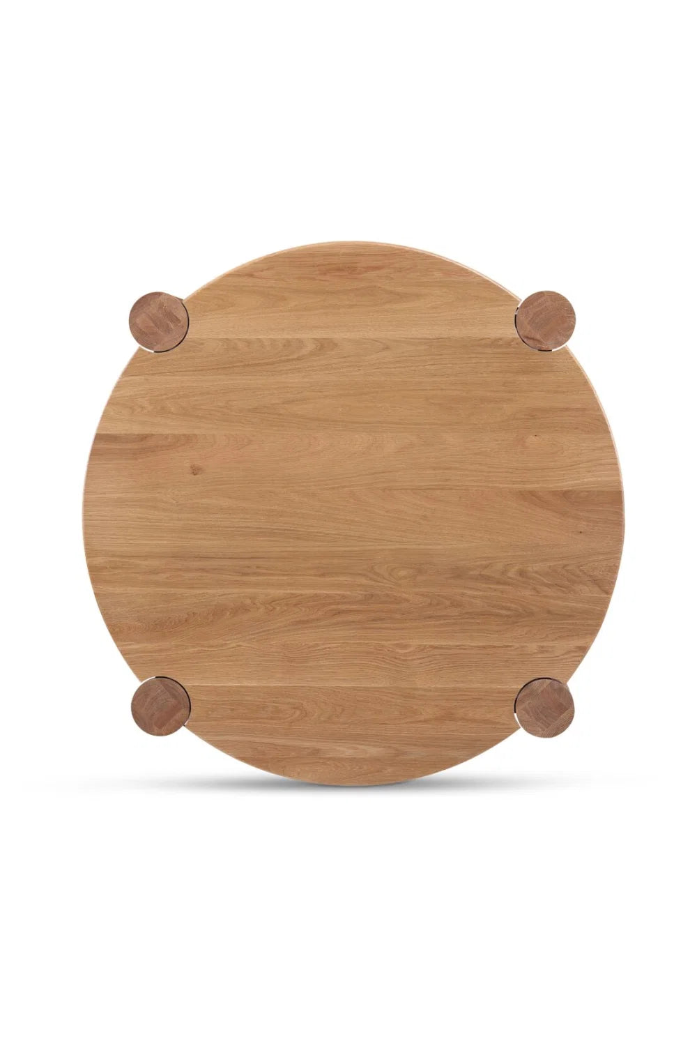 Luxury Solid Oak Round Coffee Table Modern Italian Style for Villa