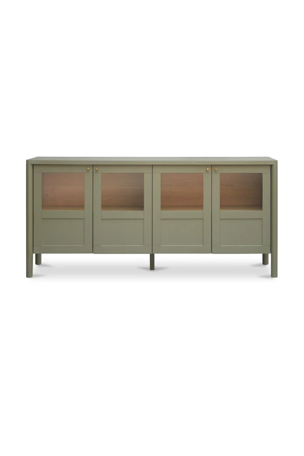 Luxury Solid Pine 4-Door Sideboard European Style for Villa