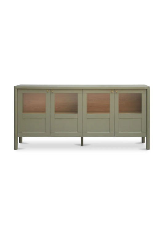 Luxury Solid Pine 4-Door Sideboard European Style for Villa