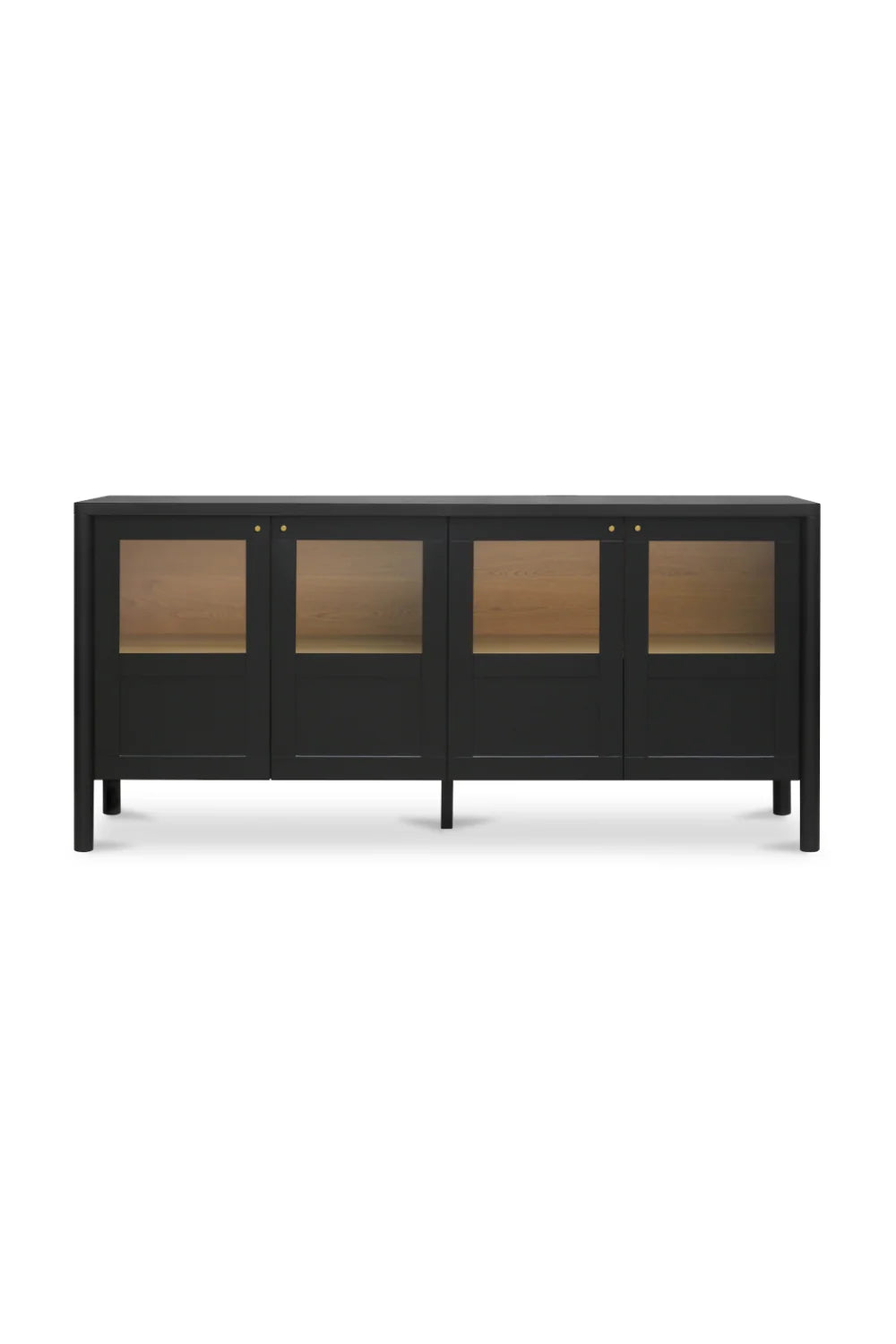 Luxury Solid Pine 4-Door Sideboard European Style for Villa