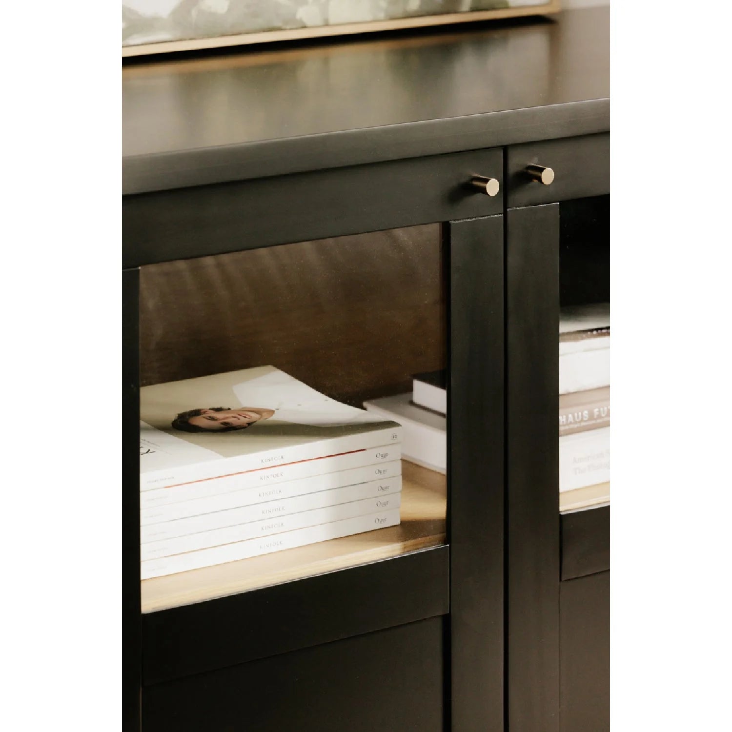 Luxury Solid Pine 4-Door Sideboard European Style for Villa
