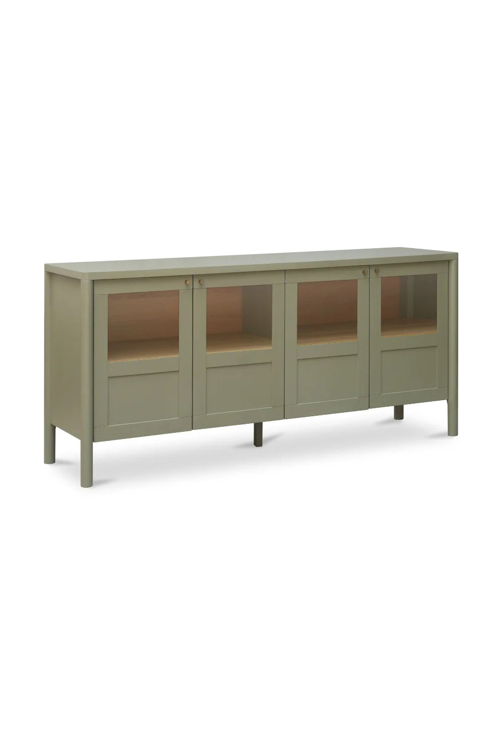 Luxury Solid Pine 4-Door Sideboard European Style for Villa