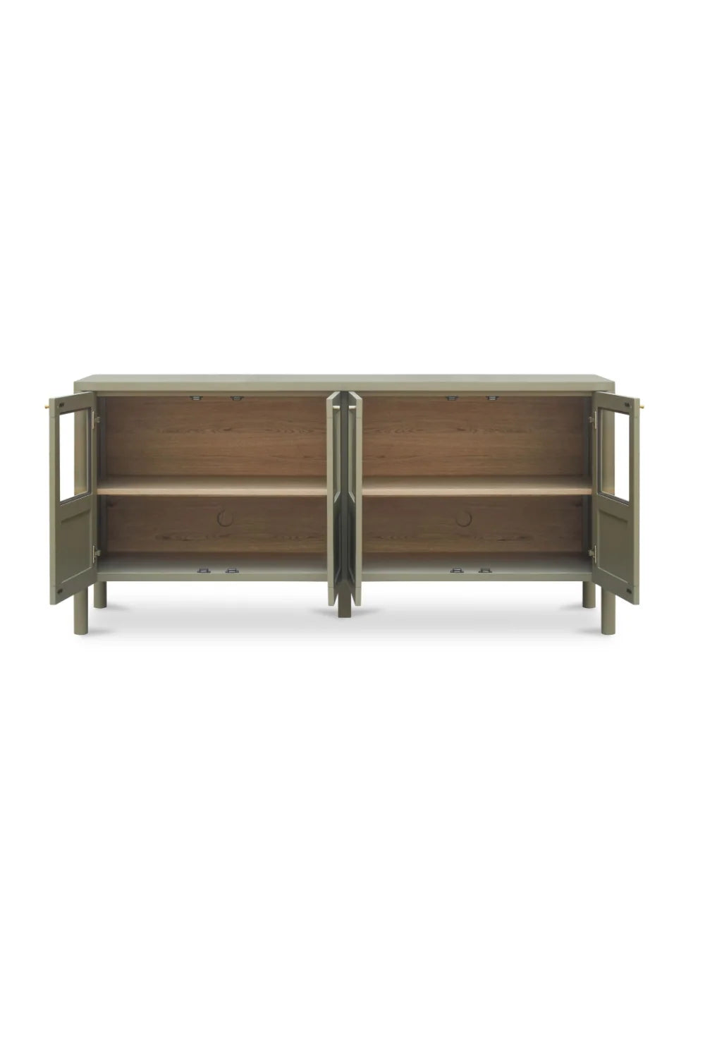 Luxury Solid Pine 4-Door Sideboard European Style for Villa