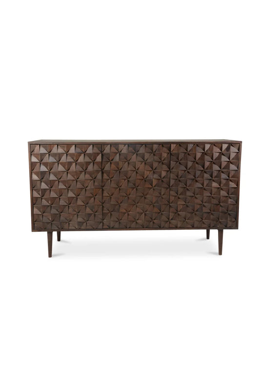 Luxury Solid Sheesham 3-Door Sideboard European Style for Villa
