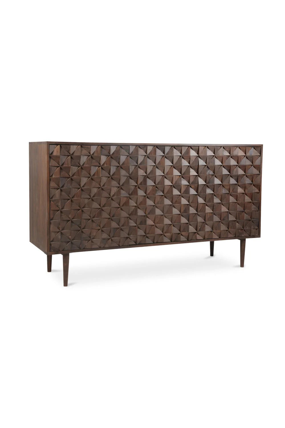 Luxury Solid Sheesham 3-Door Sideboard European Style for Villa