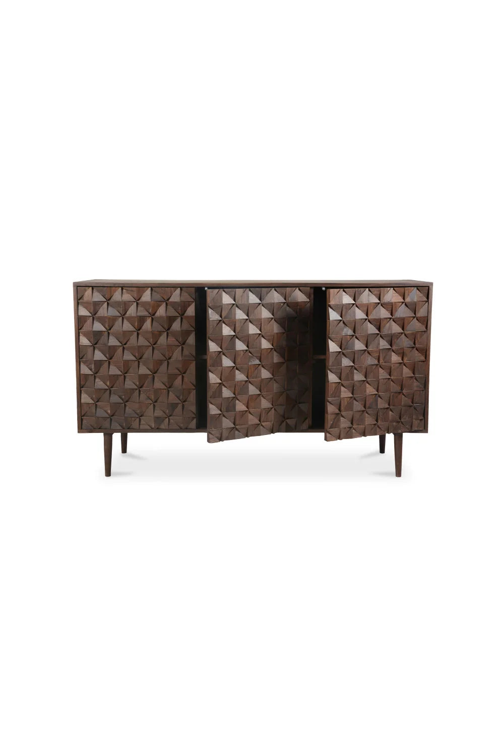 Luxury Solid Sheesham 3-Door Sideboard European Style for Villa