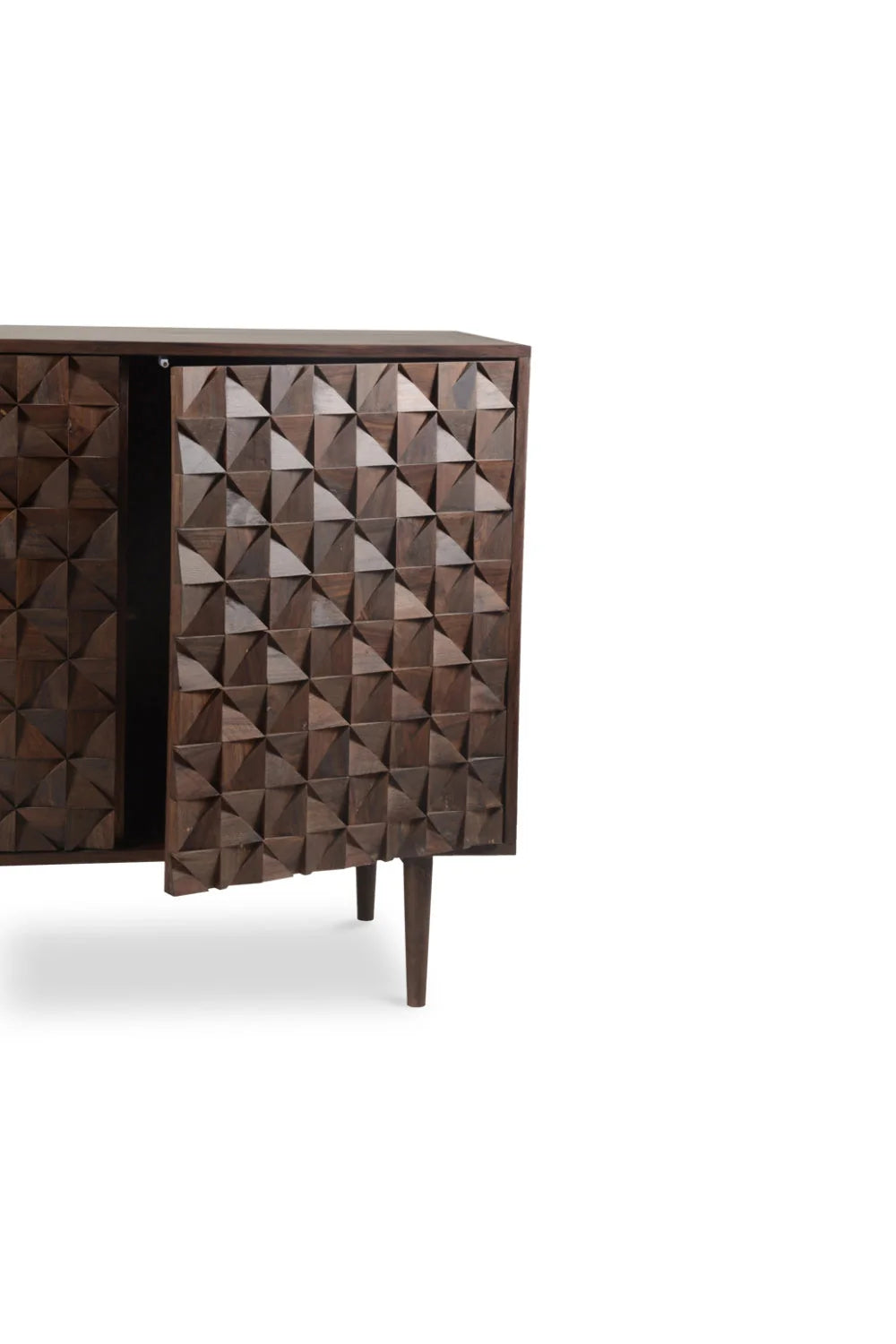 Luxury Solid Sheesham 3-Door Sideboard European Style for Villa