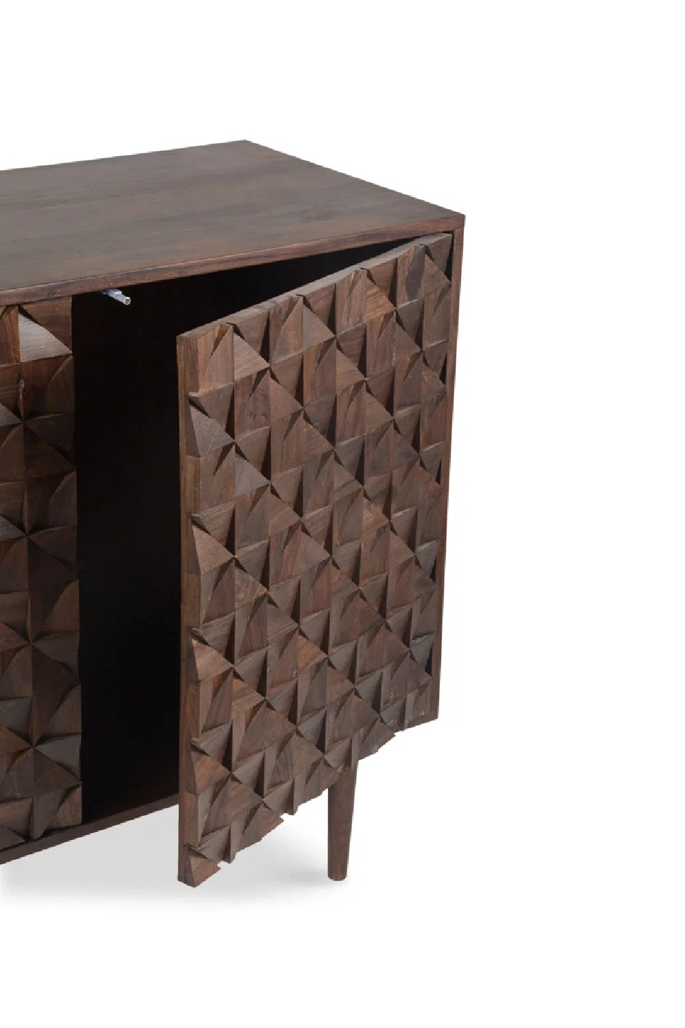 Luxury Solid Sheesham 3-Door Sideboard European Style for Villa