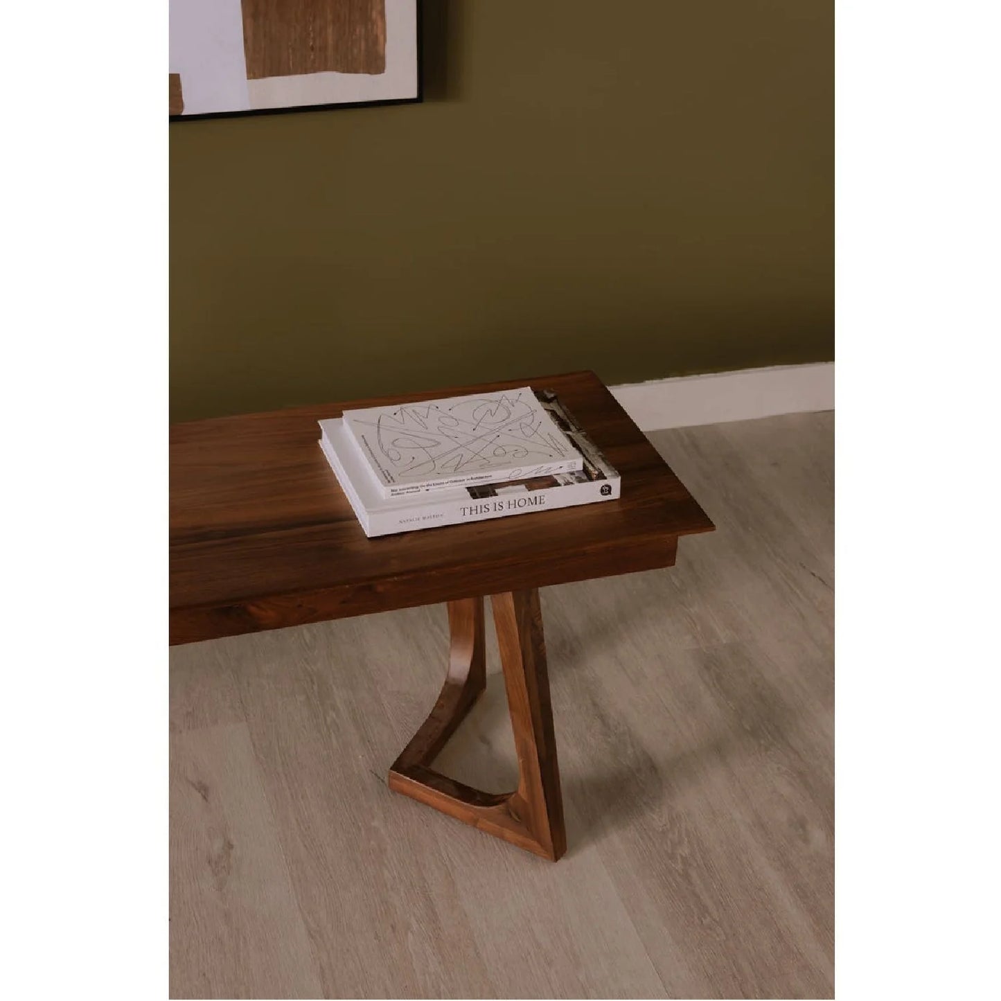 Luxury Solid Walnut Bench European Style for Villa