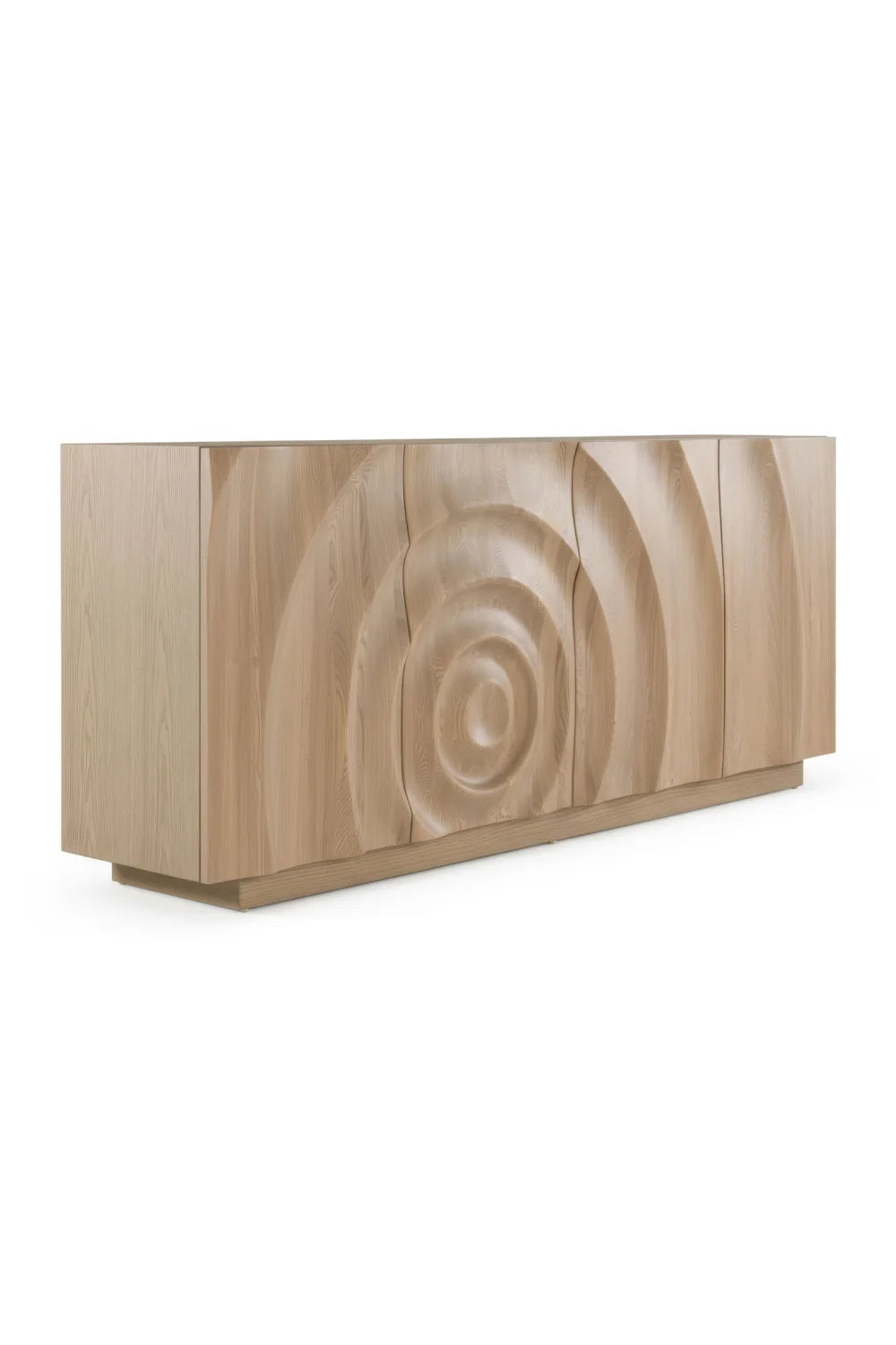 Luxury Solid Wood 4-Door Sideboard European Style for Villa