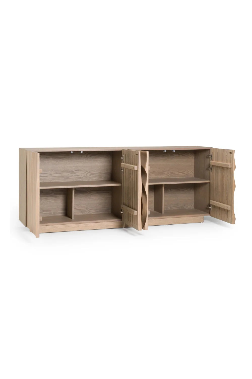 Luxury Solid Wood 4-Door Sideboard European Style for Villa