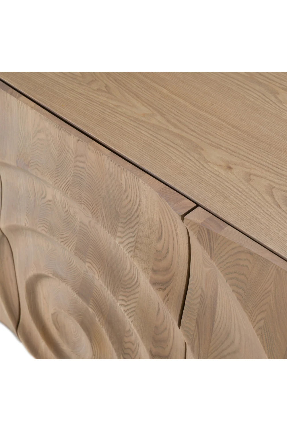 Luxury Solid Wood 4-Door Sideboard European Style for Villa