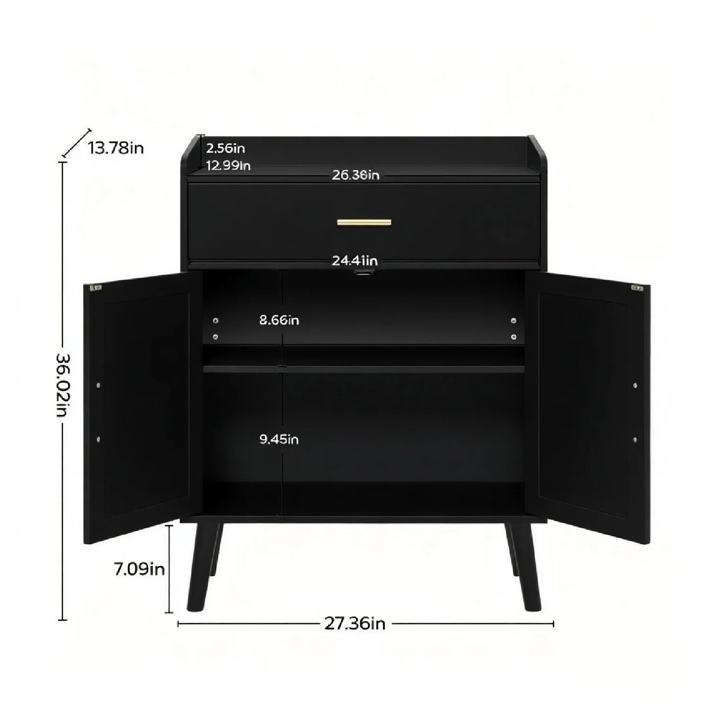 Luxury Solid Wood Buffet Sideboard European Style for Villa