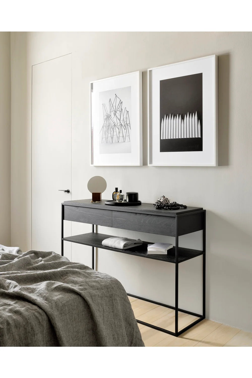 Luxury Solid Wood Console Table Modern Italian Style for Villa