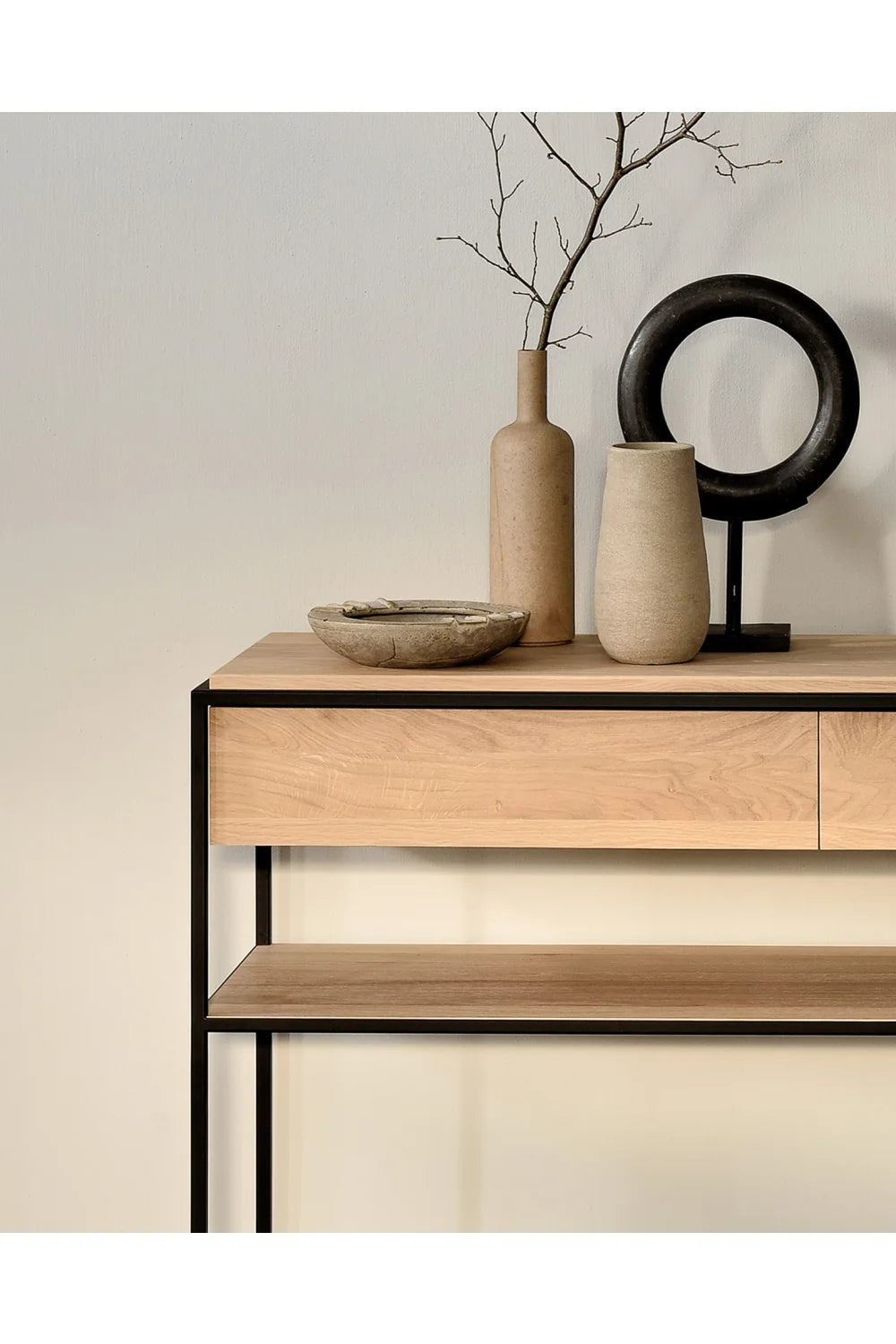 Luxury Solid Wood Console Table Modern Italian Style for Villa