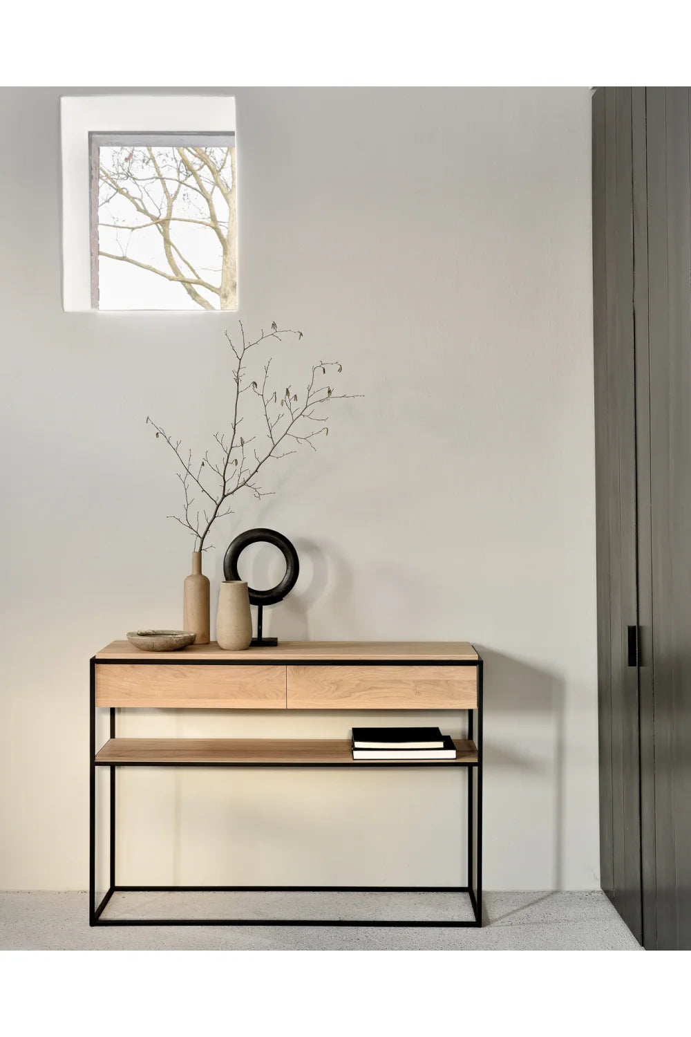 Luxury Solid Wood Console Table Modern Italian Style for Villa
