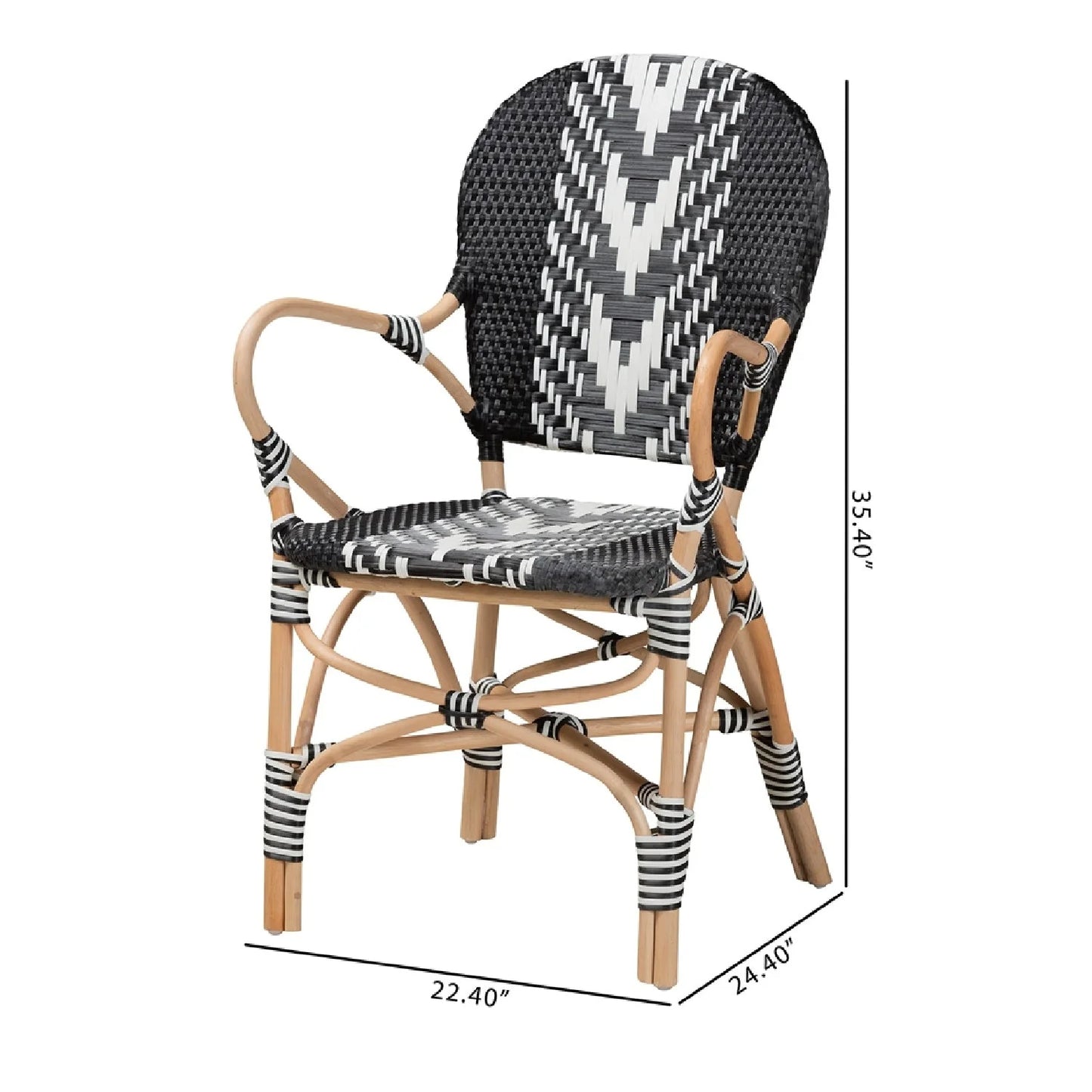 Luxury Solid Wood Dining Armchair European Style for Villa