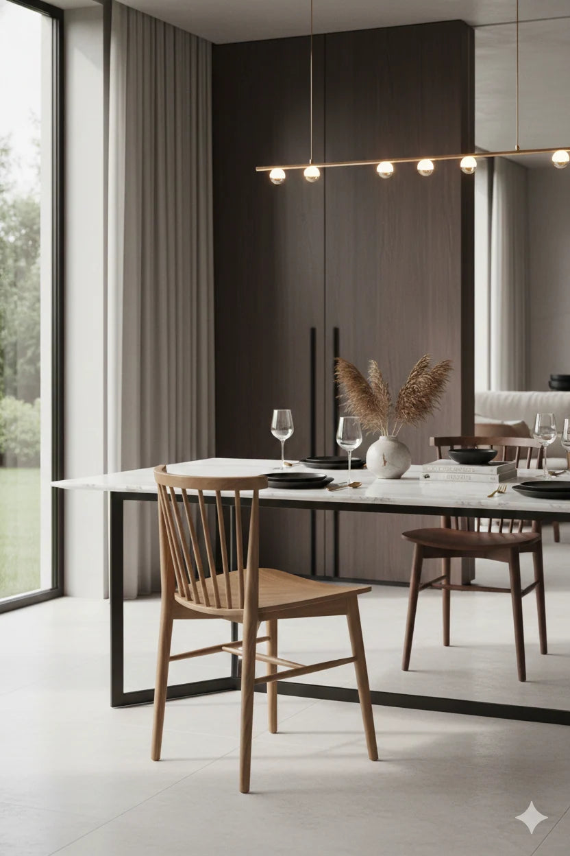 Luxury Solid Wood Dining Chair European Style for Villa