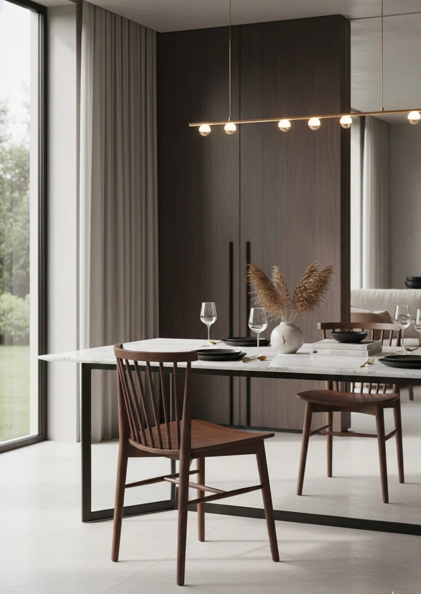 Luxury Solid Wood Dining Chair European Style for Villa