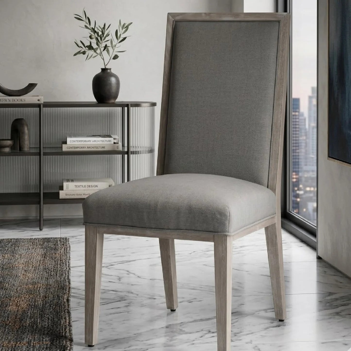 Luxury Solid Wood Framed Dining Chairs European Style for Villa