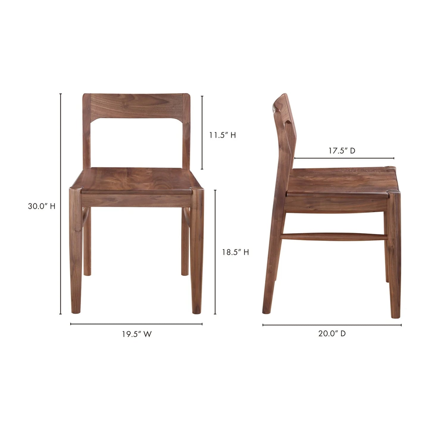 Luxury Solid Wood Open-Back Modern Dining Chair European Style for Villa