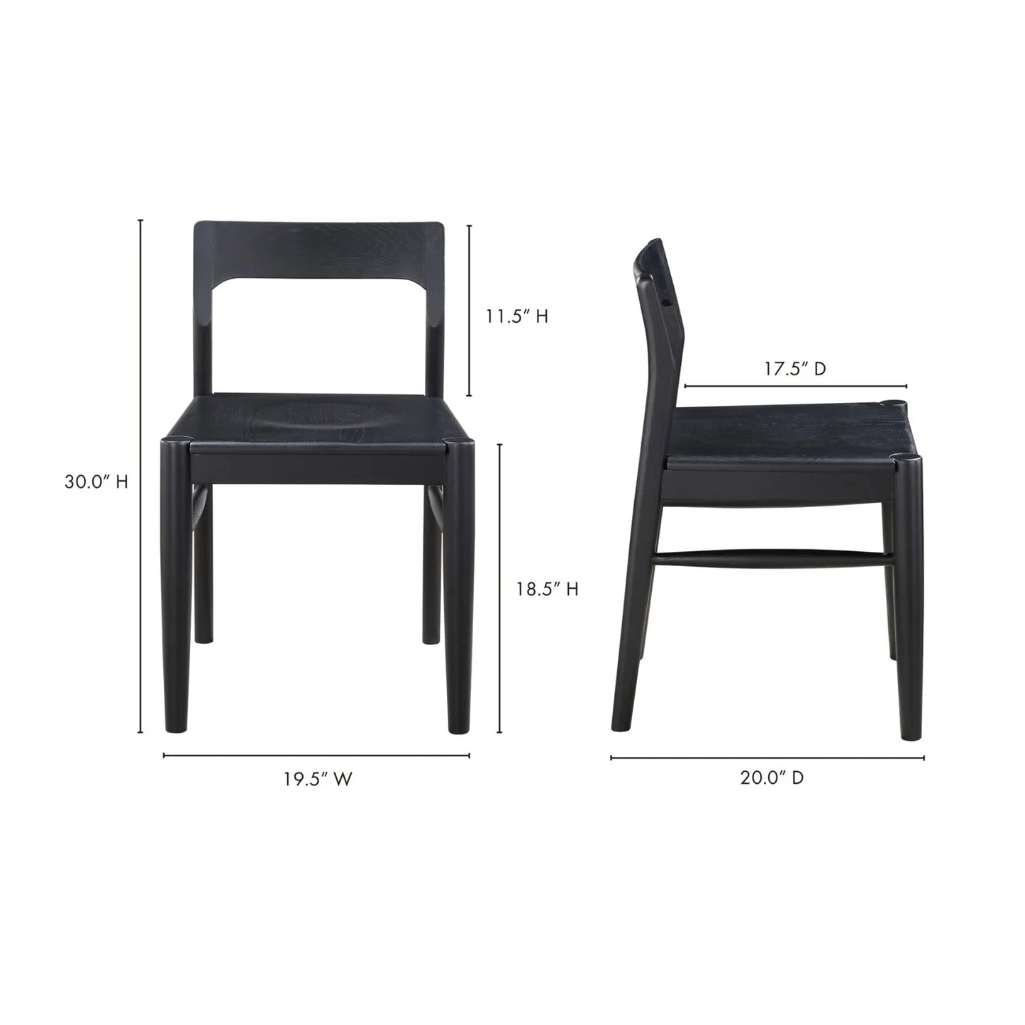 Luxury Solid Wood Open-Back Modern Dining Chair European Style for Villa
