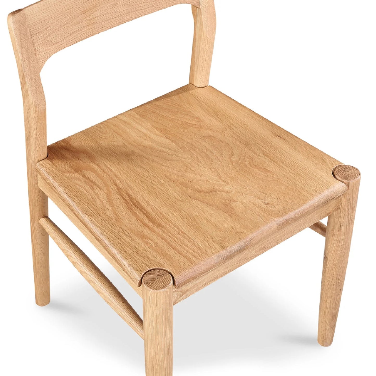 Luxury Solid Wood Open-Back Modern Dining Chair European Style for Villa