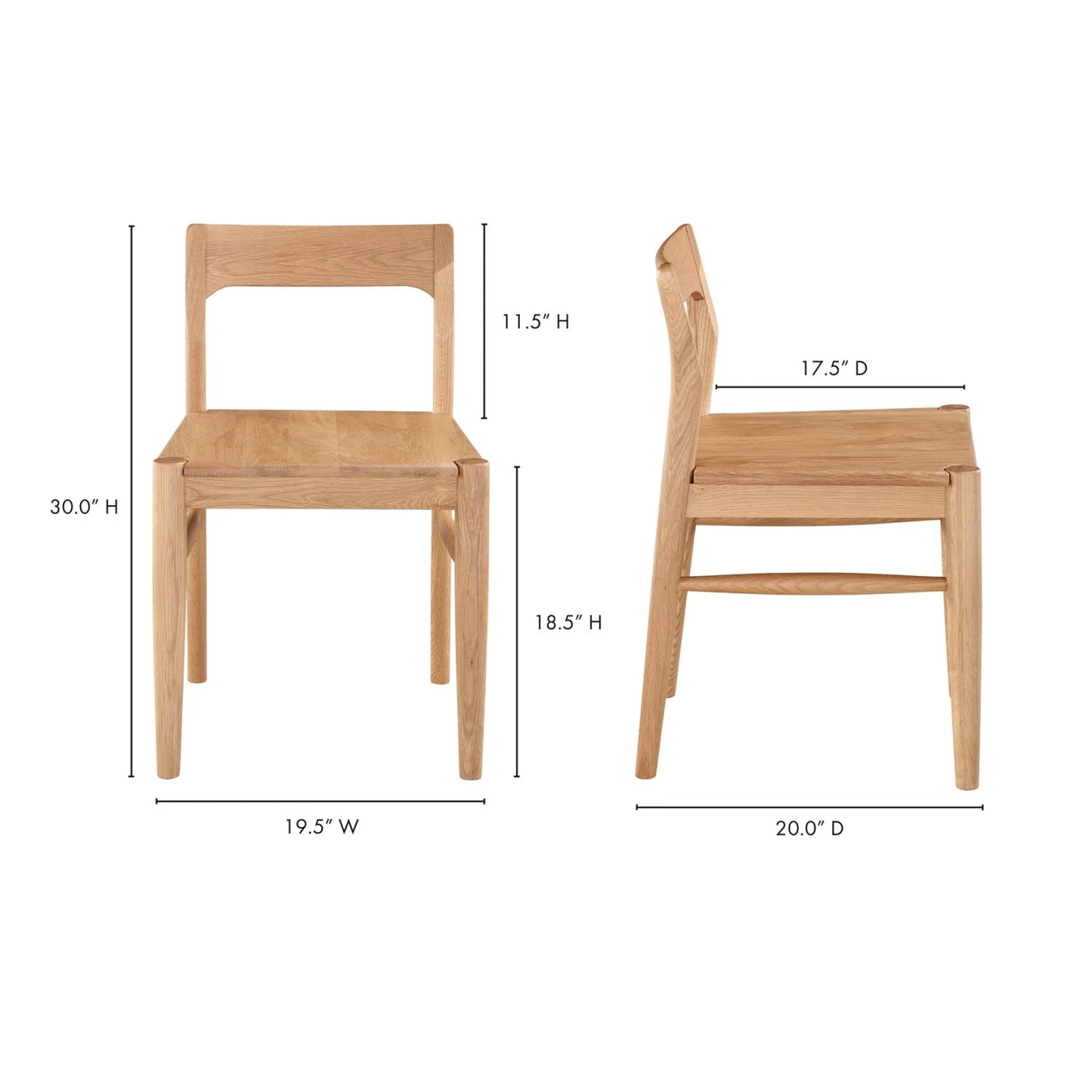 Luxury Solid Wood Open-Back Modern Dining Chair European Style for Villa